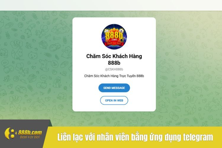 Liên lạc với nhân viên bằng ứng dụng telegram